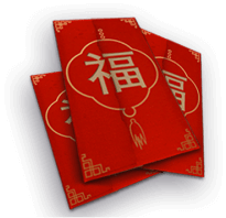 3 Envelopes vermelhos